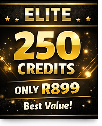 250 Credits – Elite (R3.60 per credit)